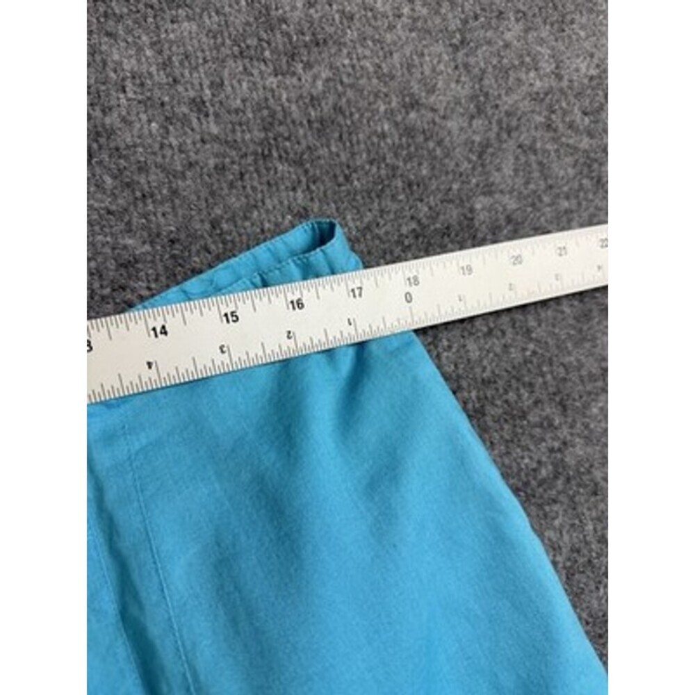 Talbots Women's Size 16 Pleated A-Line Skirt Turquoise Blue Midi Knee Length - Picture 7 of 9